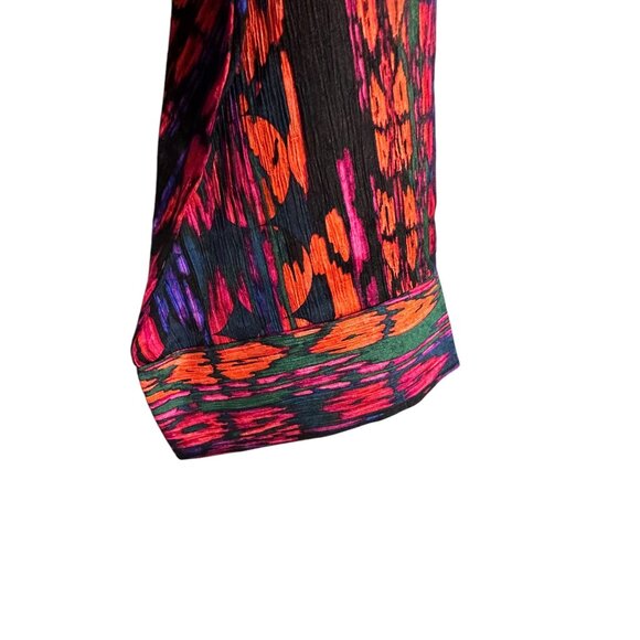 ✌️ 2/$40 ✌️ New Boho Multi-color Pattern,  Cropped Blouse, Plunging Neckline S - Picture 4 of 7